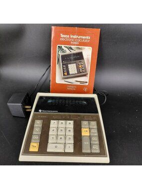 Texas Instruments TI-5100 Desktop Electronic Calculator Adapter Manual WORKS